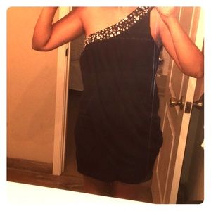 Little black dress mini with rhinestones SMALL